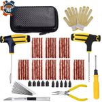 CAR MOTORCYCLE VAN TUBELESS TYRE PUNCTURE REPAIR KIT TIRE TOOL PLUG STRIPES UK