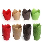 50 TULIP Muffin Cases Wraps Cupcake Greaseproof Baking PREMIUM QUALITY