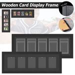 5-Slabs Card Display Frame - Wall Mount Baseball Football Trading Card Display