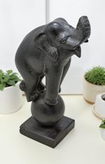 Antique Wooden Elephant Figurine Original Old Fine Hand Carved