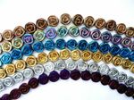 UKcheapest-15.5'' hematite carved rose flowers silver golden blue gemstone beads