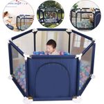 Baby Playpen Infant Safety Yard Play Pen Fence Kids infant 6 Panels Toddlers UK