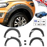 BLACK WHEEL ARCHES BODY KIT FOR FORD RANGER T8 WILDTRAK 2019-22 WITH PARK ASSIST