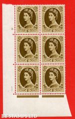 SG. 554. S137. . 1/- Bistre - brown. A superb UNMOUNTED MINT " cylinder 2 B48517