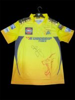 RAVINDRA JADEJA SIGNED CHENNAI SUPER KINGS CRICKET SHIRT PHOTO PROOF