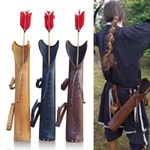 Archery Waist Arrow Quiver PU Leather Holder Hunting Bag Pouch Cosplay Props NEW