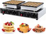 50-Hole Commercial Mini Pancake Maker 1800W Dutch Waffle Machine Non-Stick