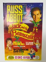 Russ Abbot Jack and The Beanstalk The Palace Theatre Window Poster 1988 - GC