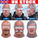 Old Man Ski Mask Funny Realistic Face - Ski Mask Full Neck Coverage Face Cover