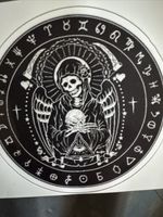 DAY OF THE DEAD MEXICAN SANTA MUERTA COMPASS STICKER.