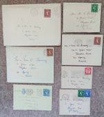 7 Very old envelopes with stamps on all GB