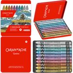 Caran d'Ache Neocolor I Set of 10 Metallic Wax Oil Crayons Pastels 