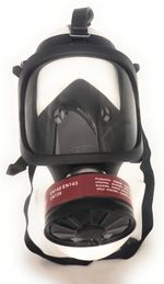 Silicone Chemical full face Gas Mask with Single Filter airsoft protection black