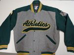 Vintage 90s Large L Starter Oakland Athletics A’s MLB Wool Varsity Bomber Jacket