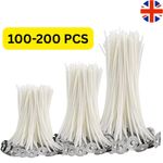 PRE WAXED CANDLE WICKS WITH SUSTAINERS LONG TABBED FOR CANDLE MAKING CRAFT