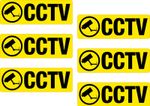6 x CCTV Printed Vinyl Sticker Label Shelf Edge 25x75mm Discreet Stickers