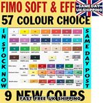 1 Block FIMO SOFT & EFFECTS polymer clay 48+ COLOURS & fast posting