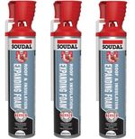 Soudal Roof & Insulation Expanding Foam Genius 600ml x 3