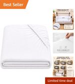 Jersey Cotton Fitted Travel Mattress Sheet 95 x 65 cm – White & Elegant Design
