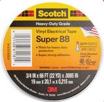 Electrical Tape 3M Scotch Super 88 Tape 19mmx20m Black Pk 10 