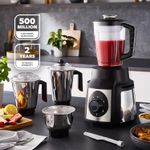 GEEPAS 1000W Mixer Grinder Blender 3 Stainless Steel Jar 1.5L Juicer Jar Dry Wet