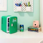 Sprite 4L Mini Fridge - 6 Can Portable Cooler, 18°C/57°C, Green