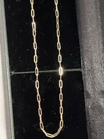 TJC 9CT GOLD PAPERCLIP CHAIN SIZE 17 INCH NEW 