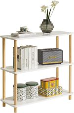 IBUYKE 3-Tier Wooden Open Bookcase - Modern Freestanding Bookshelf Storage