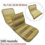 TAN 100 Round Rifle Bullet Cartridge  Ammo Pouch for 7.62 .38 30-30 9mm