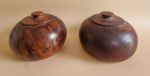 Pair Burr Walnut Trinket Boxes.