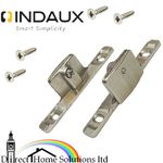Genuine INDAUX Kitchen Drawer Front Fixing Brackets Pair Including Fixing Screws