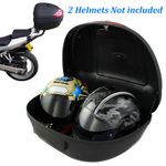 52L Motorcycle Top Box Extra Large Motorbike Scooter Luggage Case Fits 2 Helmets