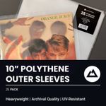 25 x 10" Inch Polythene Outer Record Sleeves | 450g Gauge Covers