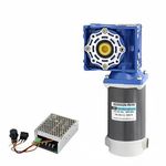 300W Worm Gear Reducer Gearbox RV40 Electric Gear Motor High Torque DC12V/24V