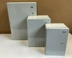 PLASTIC WEATHERPROOF IP65 LOCKABLE ABS ENCLOSURE WITH METAL BASE PLATE WALL BOX