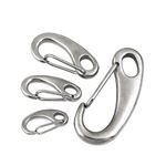30-100mm Small Carabiner Clip Key Ring Hooks Spring Buckles Stainless Steel A2