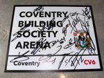 COVENTRY CITY FC SIGNED 2026 CHAMPIONS STREET SIGN FOOTBALL PROOF SHIRT PHOTO