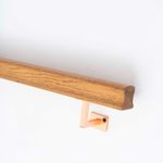 Handrail | Squidward Oak Rail With Copper Square Brackets