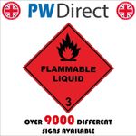 SIGN Flammable Liquid Danger Caution Gas Combustible Fuel Thinner Solvent HA035F