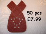 MOUSE SANDING SHEETS  PALM SANDER PADS - Fit Black & Decker - 50 DISCS £7.99
