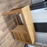 Solid Oak Desk with Storage 1200mm x 415mm