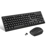 2.4GHz Wireless Keyboard And Mouse Set UK USB Dongle For PC Laptop Full-Size NEW