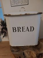 Large Vintage English Enamel Bread Bin, English Enamel, Country Kitchen