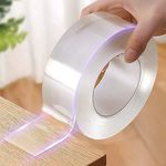 1mx20mm  Heavy Duty Double Sided Nano Tape Reusable Strong Stick Mounting Gel