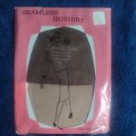 Vintage  Beautiful Nylons Seamfree Mesh Stockings 1960s, Size 9 in Puff of Smoke