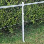 3FT ELECTRIC FENCE POLY POST Plastic Fencing Stake 108cm Tall - White x10