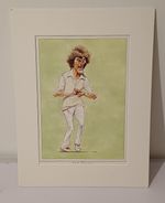 Bob Willis Cricket Caricature Print