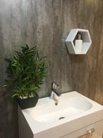 10 Loft Concrete Grey PVC Bathroom Cladding Plastic Shower Wet Wall Panels