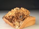 AMAZING Live Edge Burr Elm Resin Square Woodturning Bowl Blank 6x6x4 inch .9 KG