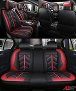 Red Black Sporty PU Leather Car Seat Covers Full Set For Mercedes C E S GLA GLB